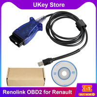 V1.87 V1.52 For Renolink OBD2 Diagnostic Interface For RenaultDacia Vehicles ECU Programmer AirbagKey Coding Multi-Function