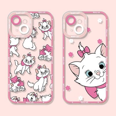 23New Disney Marie Cat Soft Silicone Case For Iphone 14 Pro Max 13 12 11 Pro Max Mini XR XS X 8 7 6 6S Plus SE 2020 Silm Back Cover