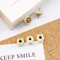 ALLTU 10pcs Creative big-eyed thumbtack cute photo wall cartoon decoration message paper nail Clips Pins Tacks