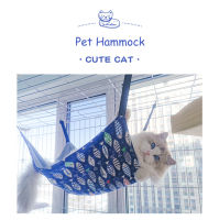 DY Loving Adjustable Pet Hammock Cartoon Cat Swing Hammock Breathable Canvas Soft Hanging Bed for Dogs Cats Summer