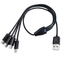 [BZhang] Multi 4 In 1 USB C สายชาร์จยาวสายชาร์จหลายพอร์ตสายชาร์จ Type C Connector สำหรับโทรศัพท์มือถือ2022ใหม่