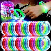 10/20/50 Pcs LED Sticks Bracelets Wristbands Glow In The Dark Party Supplies Neon Light Up Bracelet Toys Kids Adults Party Favor