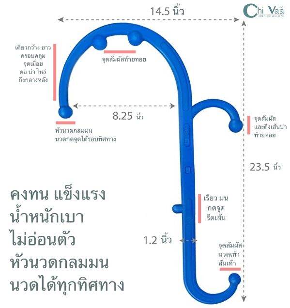 ไม้นวดเอนกประสงค์-พัสดุพร้อมส่ง-กดจุด-รีดเส้น-นวดเพื่อผ่อนคลายด้วยตนเอง-trigger-point-massager-self-massage