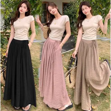UNIQLO Nhật chính hãng) NỮ- Quần ống rộng giả váy | Shopee Việt Nam