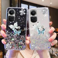 เคสโทรศัพท์มือถือสำหรับ OPPO Reno10 Pro Reno 10 Reno10 Pro + 5G 2023สไตล์คริสตัลส่องประกายเคสหลังใสเลื่อมมันวาวซิลิโคน