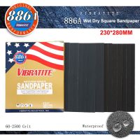 VIBRATITE 886A 230x280mm Wet Dry Square Sandpaper Car Glass Lacquer Handstring Polishing Waterproof Sanding Sheet 60-2500 Grit