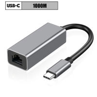 1001000Mbps USB C อะแดปเตอร์อีเธอร์เน็ตภายนอกการ์ดเครือข่าย Type C ถึง RJ45 LAN สายอินเทอร์เน็ตสำหรับ PC Windows 7 8 10