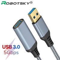 USB ไนลอนถักเปีย3.0กล้องคอมพิวเตอร์ข้อมูลความเร็วสูงตัวผู้ต่อตัวเมียส่วนขยายเครื่องพิมพ์1/2/3/5เมตร