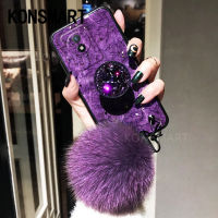 เคสโทรศัพท์ใหม่ Vivo Y02ฝาหลังเนื้อหินอ่อน Hairball ปลอกสายคล้อง Hp VIVO Y02 2022 Luxury สร้อยข้อมือเพชรเทียม Tide VIVOY02