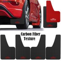 ][= Carbon Fiber Effect Splash Guards Mud Flaps Car Mudguards Fender Cover Flares W/Hardware Universal Front Rear RED Accessories