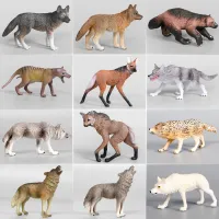 ❍ Hand Painted Simulation Model Wild Animal of Wolf FigurineSideburned Wolf Action Figure Toys Miniature Collection Gift For Kids