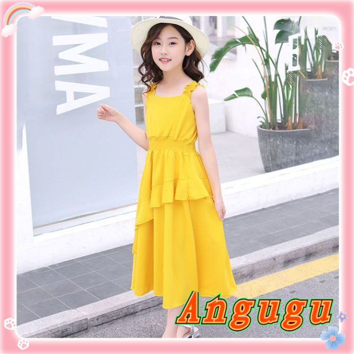 Angugu Váy Bé Gái Đầm Voan 2024 Phiên Bản Hàn Quốc Mới Váy Trẻ Em ...
