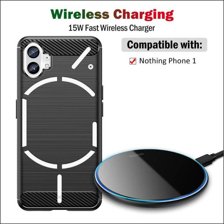 15W Fast Wireless Charging For Nothing Phone 1 / Nothing Phone One Qi  Wireless Charger Pad With Cable LED Light Gift Case 