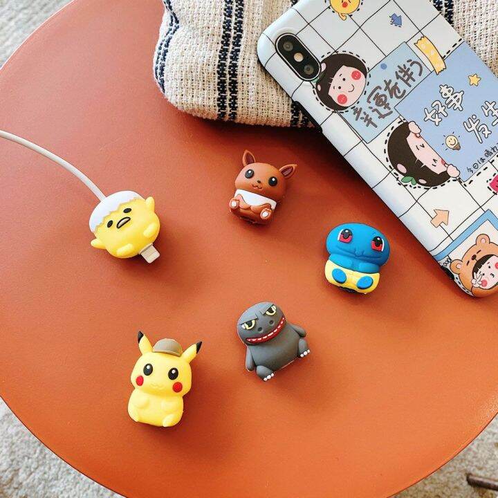 msaxxza-อุปกรณ์สมาร์ทโฟนการ์ตูนสำหรับโทรศัพท์-pikachu-สายชาร์จ-jenny-turtle-สาย-usb-สายรัดสายเคเบิลกัดสายเคเบิลป้องกันป้องกันโปเกมอน