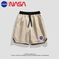 NASA Joint กางเกงขาสั้นผู้ชาย,กางเกงห้าจุดกางเกงลำลองเสื้อนอกผ้าไหมน้ำแข็งฤดูร้อนกางเกงห้าแข่งขันบาสเกตบอลอินเทรนด์ Lindeberg