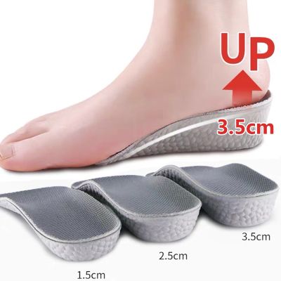▧■❐ Memory Foam Height Increase Insoles for Men Women Shoes Flat Feet Arch Support Orthopedic Insoles Sneakers Heel Lift Shoe Pads