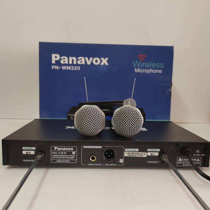panavox-ไมโครโฟนไร้สาย-ไมคู่-wireless-microphone-ยี่ห้อ-panavox-รุ่น-pn-wm320