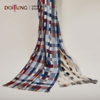 DoiTung Scarf - Salt, Bamboo 100% (50x200 cm.) ผ้าพันคอ ทอมือ ใยไผ่ 100% ดอยตุง