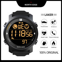 NORTH EDGE Laker สมาร์ทวอชสำหรับผู้ชายกันน้ำได้50ม. HR,นาฬิกาดิจิตอลสำหรับเล่นกีฬากลางแจ้งนาฬิกาอัจฉริยะบลูทูธสำหรับแอนดรอยด์และ IOS