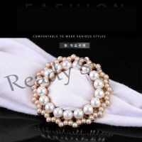 【hot sale】 ☃ B36 1Pc Pearl Waist Adjustment Buckle Fixed Buckle High-end Pearl Sun Shaped Belt Clothing Corner Scarf Buckle Suitable for Wearing on Top and Coat