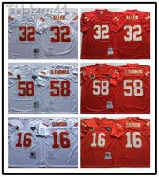 ชุดรักบี้ Kansas City Chiefs Hall of Fame 58 16 MN เสื้อกีฬาย้อนยุคของผู้ชาย