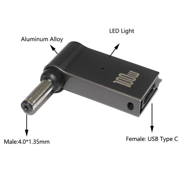 chaunceybi-100w-charger-usb-type-c-female-to-male-jack-plug-converter-for-ultrabook-19v
