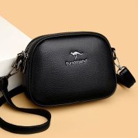 ♞◐✴ female 2022 new fashion leather bag layers of round cow joker single shoulder