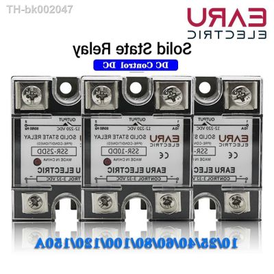 ஐ❉● SSR-25DD SSR-40DD SSR 10A 60A 100A Single Phase Solid State Relay Module DC 3-32V Input DC 12-220V Output Voltage Transformer