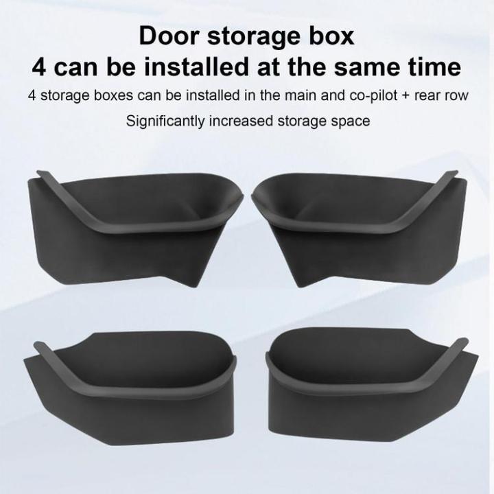 car-door-tray-box-2pcs-storage-slot-insert-for-model-y-front-back-door-side-shockproof-car-interior-organization-for-keys-snacks-practical