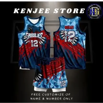 memphis 02 jersey free customize of name and number for only full  sublimation high quality spandex basketball jersey