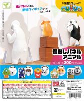 Yell Gashapon ชิปของเล่นรูปหมีแคปซูลเพนกวินโมเดลชิบะอินุสุนัขแฮมสเตอร์ตารางเครื่องประดับตกแต่งบอร์ดกล้องสัตว์