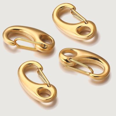 【CW】 3pcs  Gold Large D-shaped Clasp Keychain for Jewelry Making Wholesale Bulk
