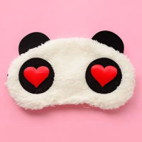 ผ้าปิดตาผ้าฝ้ายน่ารัก Plush Eyeshade แบบพกพา Eye Cover Shading Sleep Eye Cover for Bedroom Office