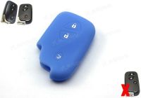 ♛ Blue Silicone Case Cover Fit For Lexus LS460 ISF Remote Smart Key 3 Buttons LE3BU