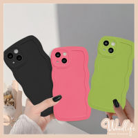 Oppo A17 A16 A57 2022 A77s A12 A17K A55 A15 A16K A95 A54 A96 A7 A76 A3s A9 A5 2020 A16E A16s A74 A1K A5s Reno 7Z 5 8 8Z 6 A53 A12E F9 A52ง่ายสีทึบขอบคลื่นกรณี