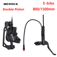 2-Piston E-Bike Skuter Elektrik Hidraulik Minyak Cakera Brek 8001500มม. Kuasa Off Caliper Clamp Brek dengan Pad Brek Logam