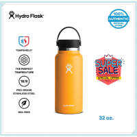 HYDRO FLASK รุ่น WIDE MOUTH 2.0 WATER BOTTLE – ORANGE 32 OZ กระติกน้ำสูญญากาศ กระติกน้ำร้อน สแตนเลส ถ้วยสูญญากาศ เก็ความเย็น เก็บความร้อน เก็บอุณหภูมิ 960ML