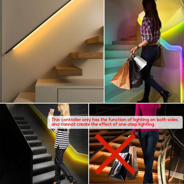 led-stair-light-strip-controller-pir-motion-sensor-addressable-led-rgb-tape-lights-for-control-each-stair-light-under-cabinet