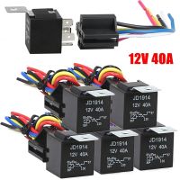 Waterproof Automotive Relay 12V 5Pin 40A Car With Socket Convenient