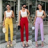 Lupinta high-waist pants กางเกงเอวสูง กางเกงกระบอกเล็ก กางเกง7ส่วน ทรงเบสิคที่หุ่นแบบไหนใส่ก็สวย เก็บทรงให้ดูมีสัดส่วน