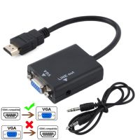 Kabel Adaptor HDMI Ke VGA untuk Komputer Adaptor PS4 1080P Layar Yang Sama Jack Kabel Audio PC Kotak TV