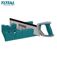 TOTAL เลื่อยปังตอ พร้อมถาดองศา ขนาด 12 นิ้ว THT59126 ( Mitre Box And Back Saw Set )