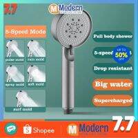 ✆■ ????? ????? ?? Upgraded 5 Modes Modes Adjustable High Pressure Shower Head Shower for The Bathroom Water Saving Shower 5档加压淋浴花洒