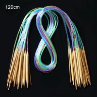 Multicolor tube 18sizeset Bamboo Circular Crochet Knitting Needles Set 40-120cm Sewing Pattern Thickness Knitting Needles