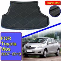 Vios Belta 2007-2013แผ่นรองเท้าในรถแผ่นรองกระโปรงหลังรถผ้ายางปูท้ายรถหลังพรมปูพื้นกันโคลนเตะ2008 2010 2009