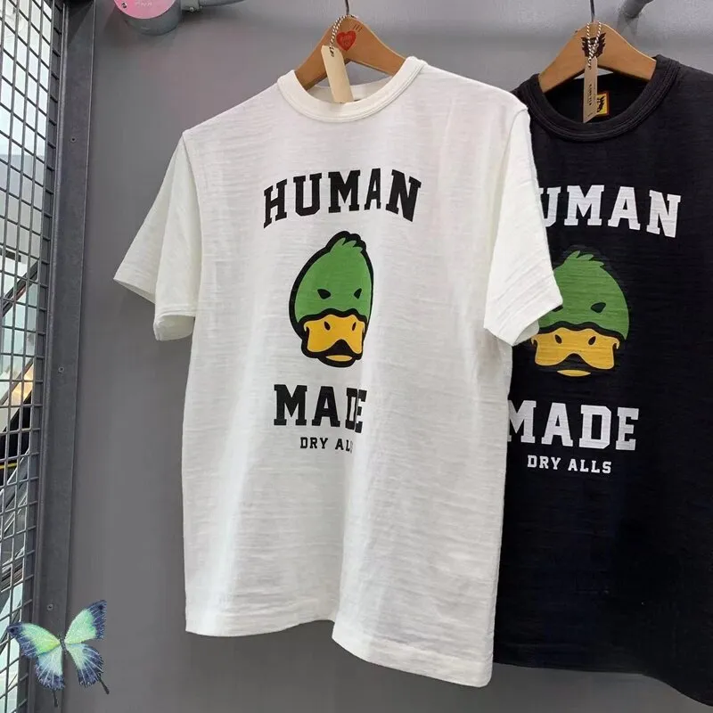 HUMAN MADE 23SS Green Head Duck Print Summer Casual Cotton Round