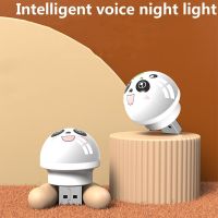 Smart Voice Night Light Desk Bedroom Voice Controlled Led Voice Light Mini USB Small Light USB Plug Lamp Mini Night Night Lights