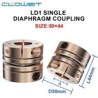 Cloweit Single Disc Coupler D50 L44 Flexible Diaphgram Coupling Elastic Joint Stepmotor 8mm 10mm to 22mm