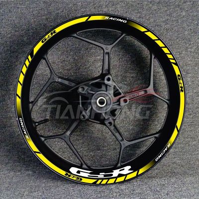 For SUZUKI GSXR 250 400 600 1000 750 1000R Motorcycle Wheel Sticker Racing Reflective 17 quot; Rim Decals Accessories Waterproof
