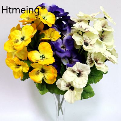 【cw】 Htmeing artificial flowers 17 Inch ArtificialFlowers Silk FakeOrchidHome office Wedding Decoration 【hot】